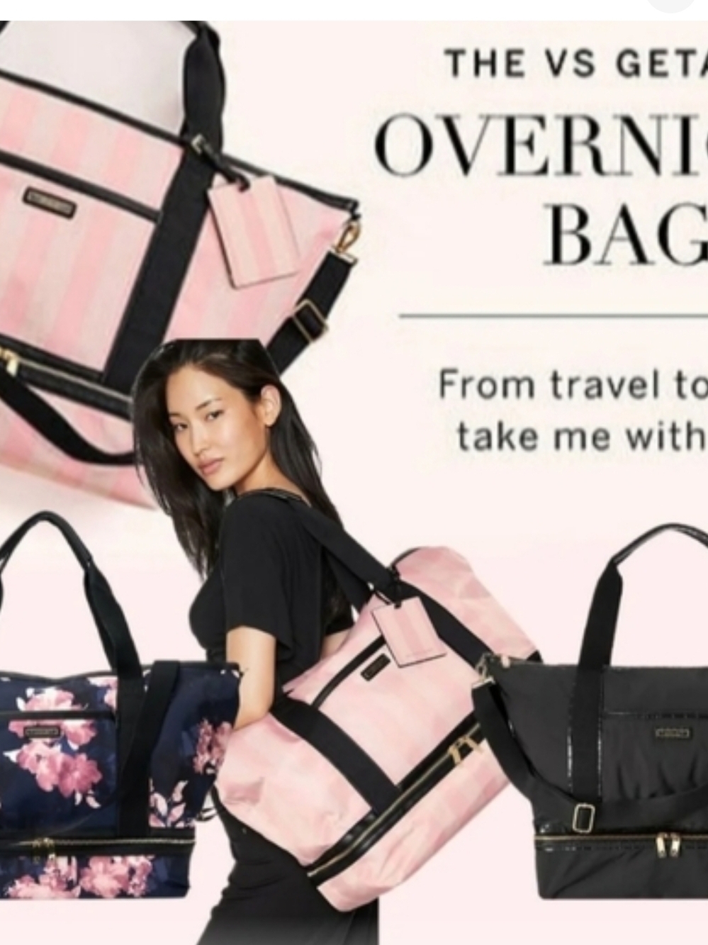 Victoria's Secret Large Overnight Travel Weekender NWT